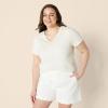 imageAmazon Essentials Womens Regular Fit 100 Cotton VNeck Short Sleeve TShirt MultipacksSand Heather