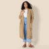 imageAmazon Essentials Womens Regular Fit Lightweight Duster Length Cardigan SweaterCamel Heather
