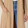 imageAmazon Essentials Womens Regular Fit Lightweight Duster Length Cardigan SweaterCamel Heather