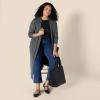 imageAmazon Essentials Womens Regular Fit Lightweight Duster Length Cardigan SweaterCharcoal Heather