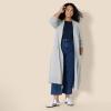 imageAmazon Essentials Womens Regular Fit Lightweight Duster Length Cardigan SweaterMedium Grey Heather