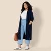 imageAmazon Essentials Womens Regular Fit Lightweight Duster Length Cardigan SweaterNavy