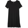 imageAmazon Essentials Womens Regular ShortSleeve VNeck Swing DressBlack