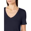 imageAmazon Essentials Womens Regular ShortSleeve VNeck Swing DressNavy