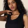 imageAmazon Essentials Womens RegularFit 100 Cotton Sleeveless Tank Top Pack of 2BlackCharcoal Heather