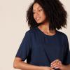 imageAmazon Essentials Womens RegularFit Georgette Short Sleeve TopNavy