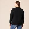 imageAmazon Essentials Womens RegularFit Soft Touch LongSleeve Crewneck SweaterBlack