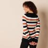 imageAmazon Essentials Womens RegularFit Soft Touch LongSleeve Crewneck SweaterBlack Brown Rugby Stripe