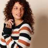 imageAmazon Essentials Womens RegularFit Soft Touch LongSleeve Crewneck SweaterBlack Brown Rugby Stripe