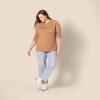 imageAmazon Essentials Womens RegularFit Soft Touch LongSleeve Crewneck SweaterCamel Heather