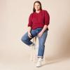 imageAmazon Essentials Womens RegularFit Soft Touch LongSleeve Crewneck SweaterDark Red