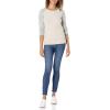 imageAmazon Essentials Womens RegularFit Soft Touch LongSleeve Crewneck SweaterGrey Oatmeal Heather Color Block