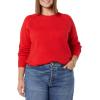 imageAmazon Essentials Womens RegularFit Soft Touch LongSleeve Crewneck SweaterRed