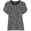 imageAmazon Essentials Womens RegularFit Twist Sleeve Crewneck TShirtBlack White Abstract Animal