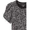 imageAmazon Essentials Womens RegularFit Twist Sleeve Crewneck TShirtBlack White Abstract Animal