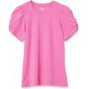 imageAmazon Essentials Womens RegularFit Twist Sleeve Crewneck TShirtBright Pink