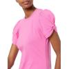 imageAmazon Essentials Womens RegularFit Twist Sleeve Crewneck TShirtBright Pink
