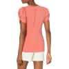 imageAmazon Essentials Womens RegularFit Twist Sleeve Crewneck TShirtCoral Pink