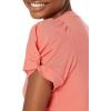 imageAmazon Essentials Womens RegularFit Twist Sleeve Crewneck TShirtCoral Pink