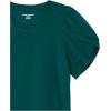 imageAmazon Essentials Womens RegularFit Twist Sleeve Crewneck TShirtForest Green