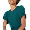 imageAmazon Essentials Womens RegularFit Twist Sleeve Crewneck TShirtForest Green
