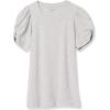 imageAmazon Essentials Womens RegularFit Twist Sleeve Crewneck TShirtLight Grey Heather