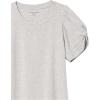 imageAmazon Essentials Womens RegularFit Twist Sleeve Crewneck TShirtLight Grey Heather