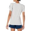 imageAmazon Essentials Womens RegularFit Twist Sleeve Crewneck TShirtLight Grey Heather