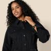imageAmazon Essentials Womens Relaxed Fit Dropped Shoulder Midweight Cotton Twill JacketBlack