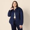 imageAmazon Essentials Womens Relaxed Fit Dropped Shoulder Midweight Cotton Twill JacketNavy