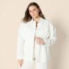 imageAmazon Essentials Womens Relaxed Fit Dropped Shoulder Midweight Cotton Twill JacketWhite