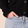 imageAmazon Essentials Womens Relaxed Fit VNeck Cropped CardiganBlack