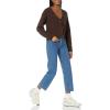 imageAmazon Essentials Womens Relaxed Fit VNeck Cropped CardiganEspresso