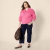 imageAmazon Essentials Womens RelaxedFit Heavyweight Cotton Polo Pullover SweaterHot Pink