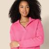 imageAmazon Essentials Womens RelaxedFit Heavyweight Cotton Polo Pullover SweaterHot Pink