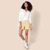 imageAmazon Essentials Womens RelaxedFit Lightweight VNeck Cropped SweaterEggshell White