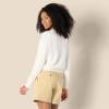imageAmazon Essentials Womens RelaxedFit Lightweight VNeck Cropped SweaterEggshell White
