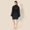 imageAmazon Essentials Womens RelaxedFit Satin Sleep RobeBlack
