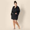 imageAmazon Essentials Womens RelaxedFit Satin Sleep RobeBlack