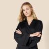 imageAmazon Essentials Womens RelaxedFit Satin Sleep RobeBlack