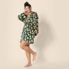 imageAmazon Essentials Womens RelaxedFit Satin Sleep RobeDark Green Beige Zebra
