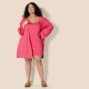 imageAmazon Essentials Womens RelaxedFit Satin Sleep RobeHot Pink