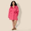 imageAmazon Essentials Womens RelaxedFit Satin Sleep RobeHot Pink