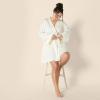 imageAmazon Essentials Womens RelaxedFit Satin Sleep RobeIvory