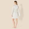 imageAmazon Essentials Womens RelaxedFit Satin Sleep RobeIvory