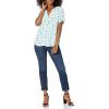 imageAmazon Essentials Womens RelaxedFit ShortSleeve Woven BlouseAqua Blue Poppy
