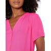 imageAmazon Essentials Womens RelaxedFit ShortSleeve Woven BlouseHot Pink