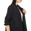 imageAmazon Essentials Womens RelaxedFit Soft Ponte BlazerBlack