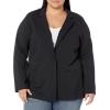 imageAmazon Essentials Womens RelaxedFit Soft Ponte BlazerBlack