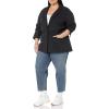 imageAmazon Essentials Womens RelaxedFit Soft Ponte BlazerBlack